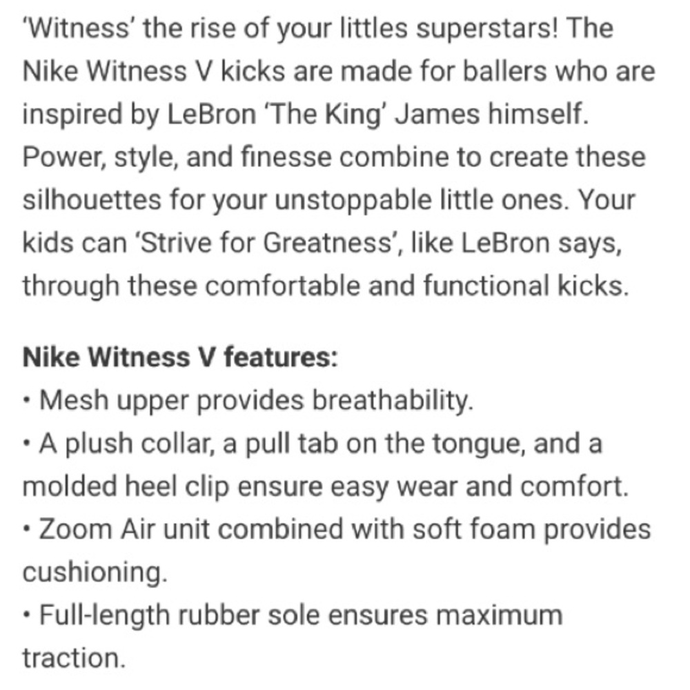NIKE LEBRON WITNESS V Sneakers**$90 - Picture 6 of 12